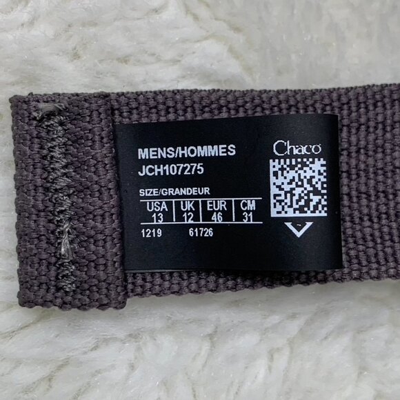 Chaco Men's Gray Sandals Size 13 - Picture 10 of 11